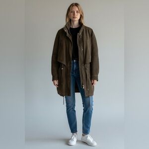 Rare Vintage Woman’s Brown Real Suede Coat